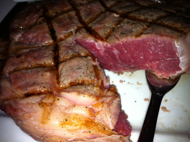 A Very Rare Ribeye Steak