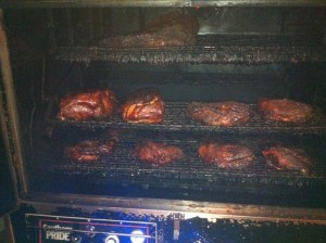 The smokers at Sekou's BBQ