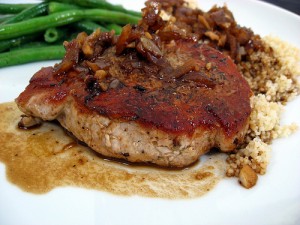 Manly Kitchen Pork Chops with Apple Cider Sauce